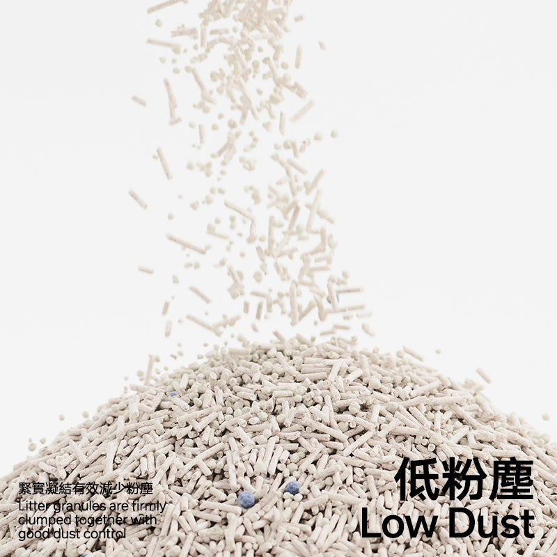 咖啡豆腐膨潤土68%:32%混合貓砂（4包裝）